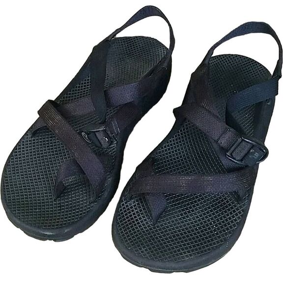 Chaco black canvas strap Men's sandals 12M Hiking Outdaoos - Picture 1 of 9